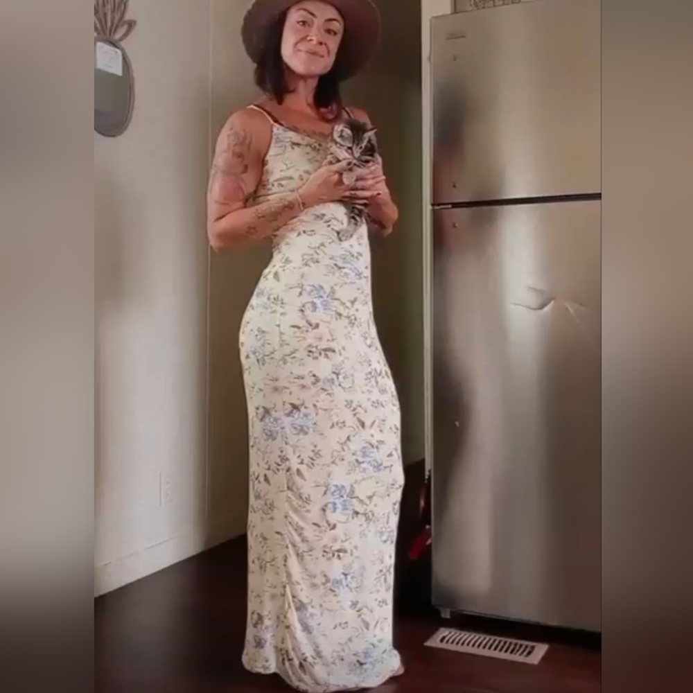 Haute Monde Floral Maxi Dress - Yellow and Blue